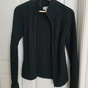 Knit Zip Up Mock Neck Sweater